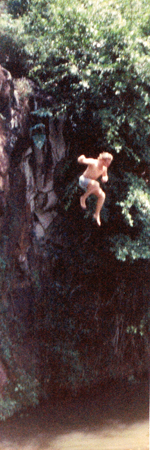 Me Jumping Off the Rock at Kapena Falls