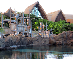 Rainbow Reef Snorkeling Pool and Menehune Bridge Water Play Area at Disney Aulani Resort