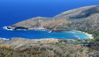 View of Hanauma Bay from Koko Crater
