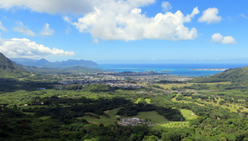 View of Windward Oahu from Nuuanu Pali Lookout