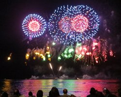 A Fireworks Show Ends the Honolulu Festival