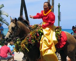 Kamehameha Day Parade Pa'u Queen